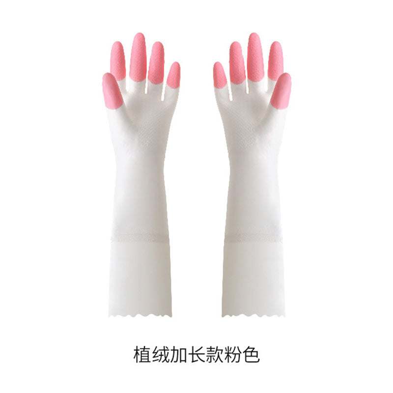 FaSoLa-Shark-Oil-Comfort-Gloves---Flocked-Long-Pink,-Size-S-1