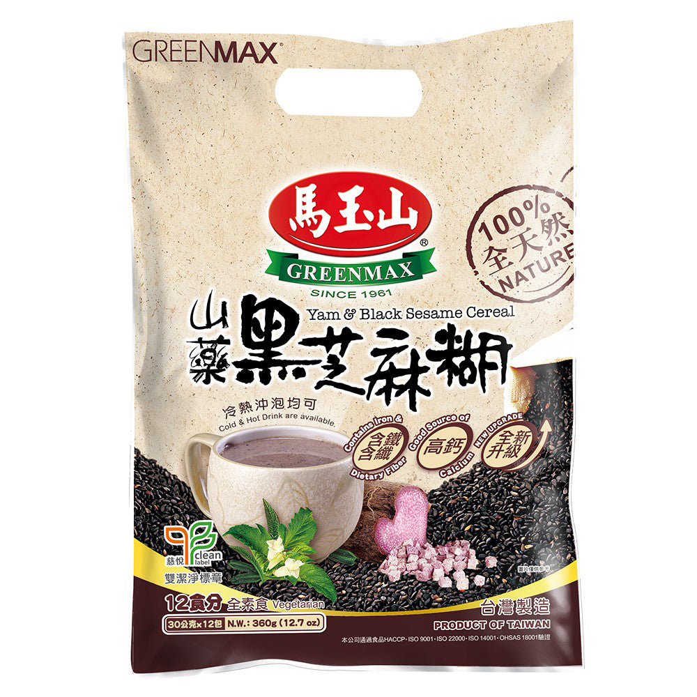 Greenmax-Yam-&-Black-Sesame-Cereal---30g-x-12-Packs-1