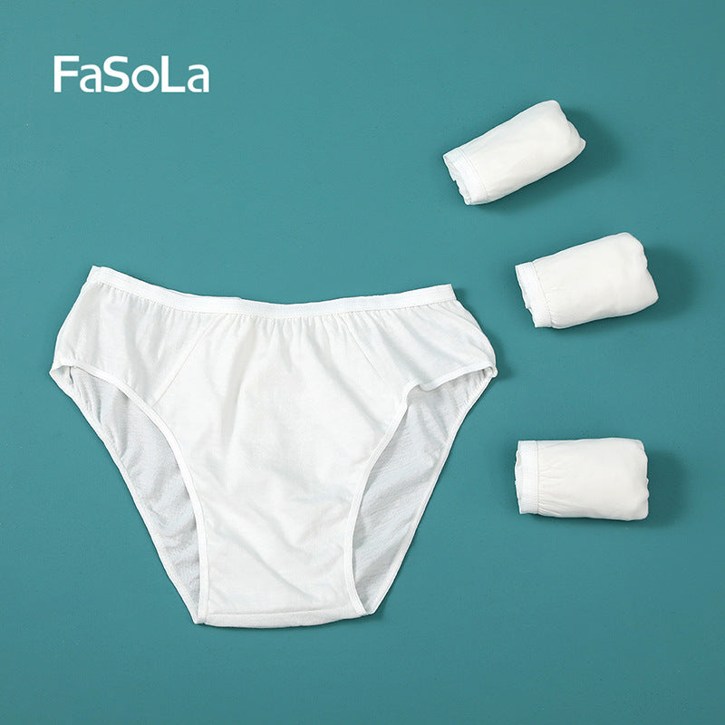 FaSoLa-Disposable-Full-Cotton-Men's-Underwear---White,-XL,-5-Pack-1