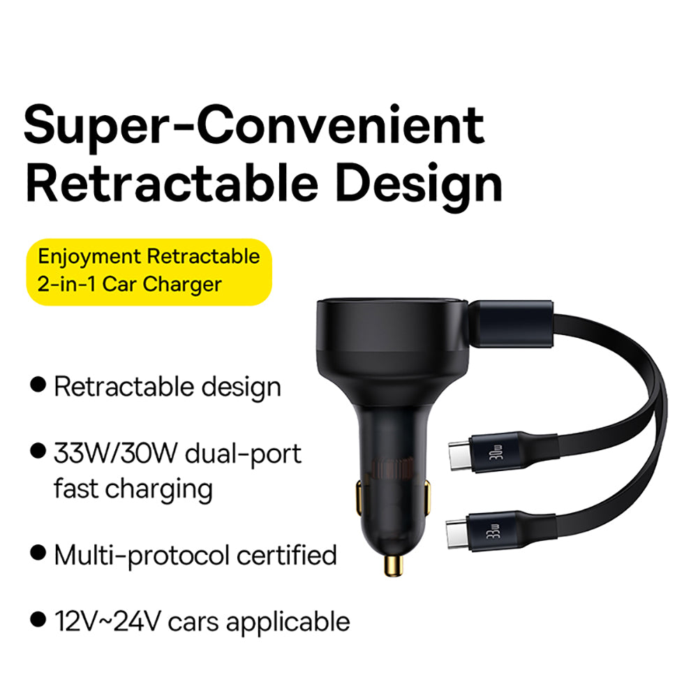 Baseus-Enjoyment-Series-Retractable-2-in-1-Car-Charger-C+C-33W---Starry-Black-1