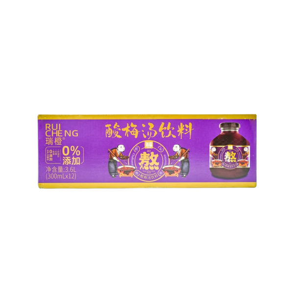 Rui Cheng Sour Plum Drink (Suanmeitang) 300ml x 12 - Limited Import