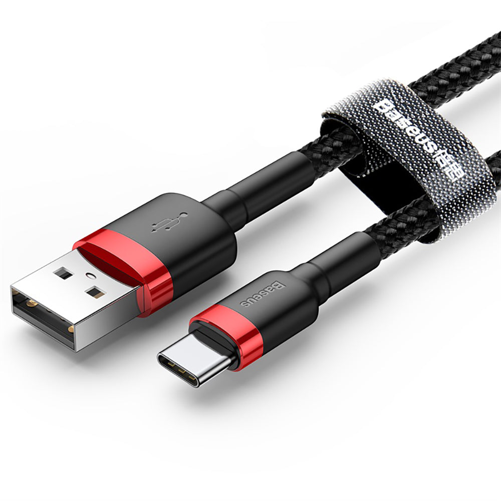 Baseus-Cafule-USB-to-Type-C-Cable-3A-1M---Red-and-Black-1