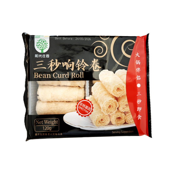 Sunshine Garden Cuộn tàu hũ ky 120g (Dùng lẩu chỉ sau 3 giây) - Cuộn tàu hũ ky