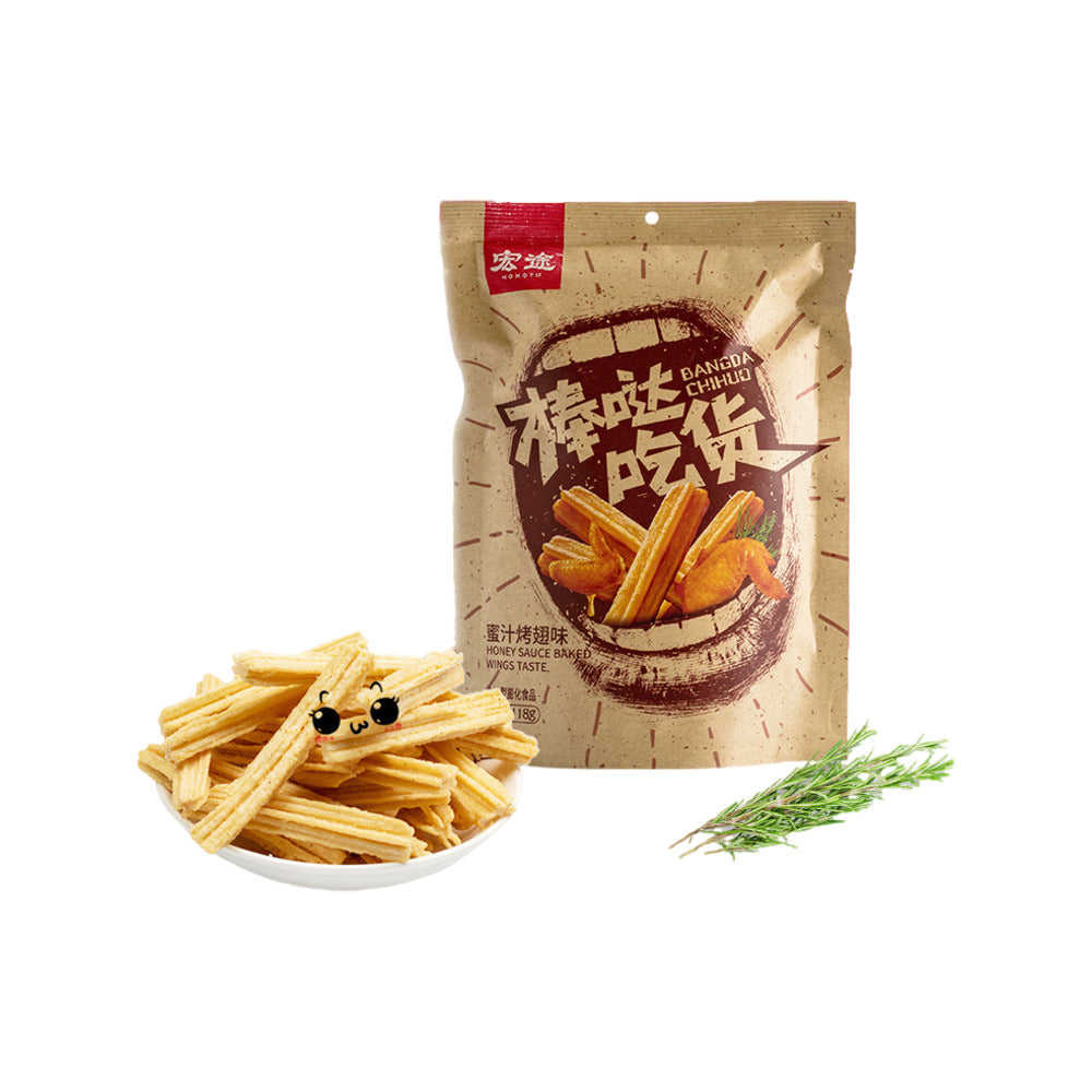 Hongtu-Bangda-Chihuo-Honey-Sauce-Baked-Wings-Flavour-Corn-Sticks-118g-1