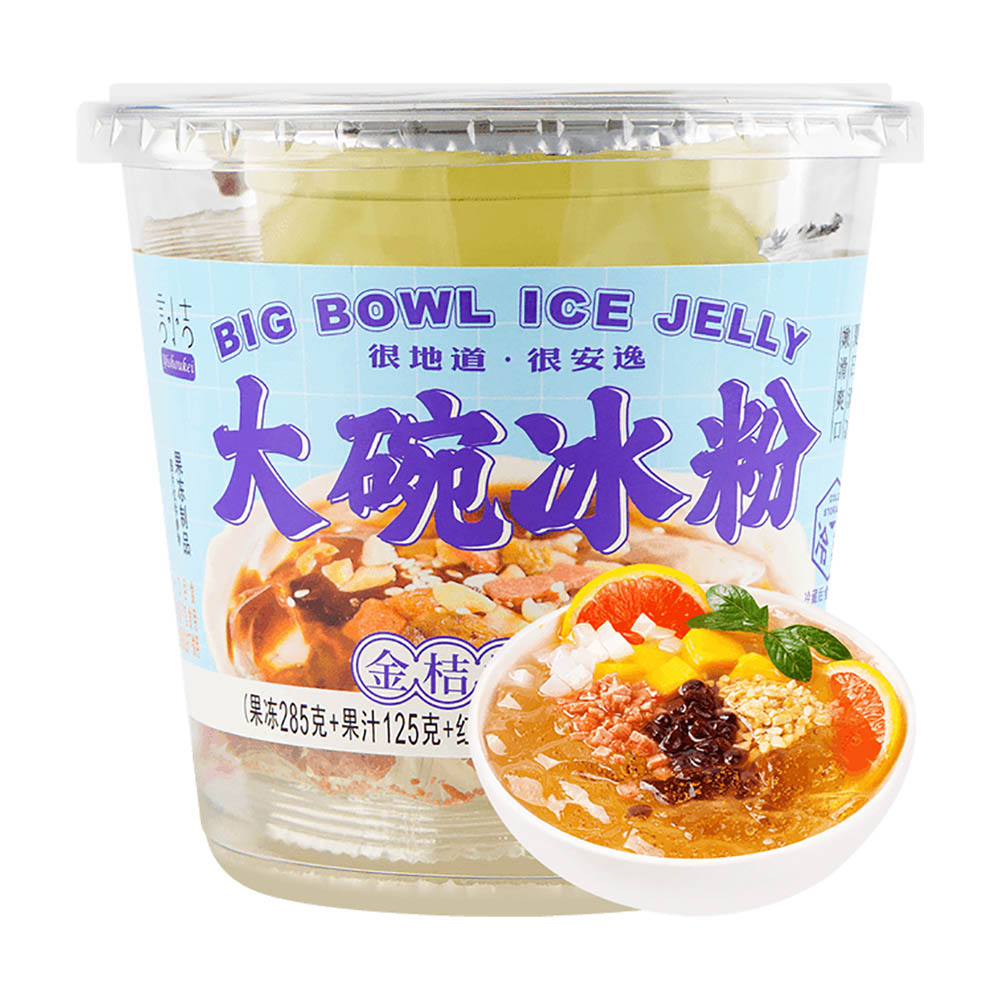 Yishoukei-Big-Bowl-Ice-Jelly,-Kumquat-Lemon-Flavor,-450g-1