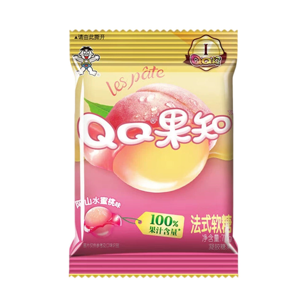 Want-Want-QQ-Fruit-French-Style-Jellies-–-Yangshan-Honey-Peach-70g---Pâte-de-Fruit-Gummy-Candy-1