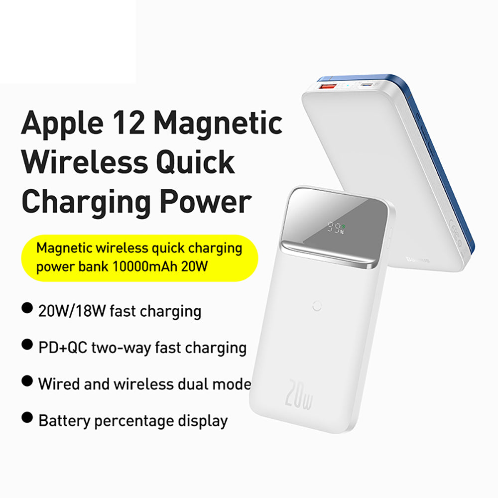 Baseus-Magnetic-Wireless-Quick-Charging-Power-Bank-10000mAh-20W---White-1