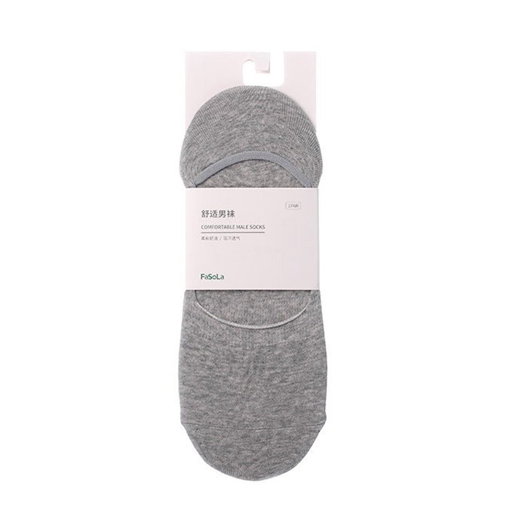 FaSoLa-Men's-Cotton-No-Show-Socks---Grey,-1-Pair-1