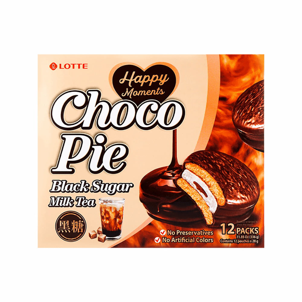 Lotte-Choco-Pie-Black-Sugar-Milk-Tea-Flavor---12-Packs,-336g-1