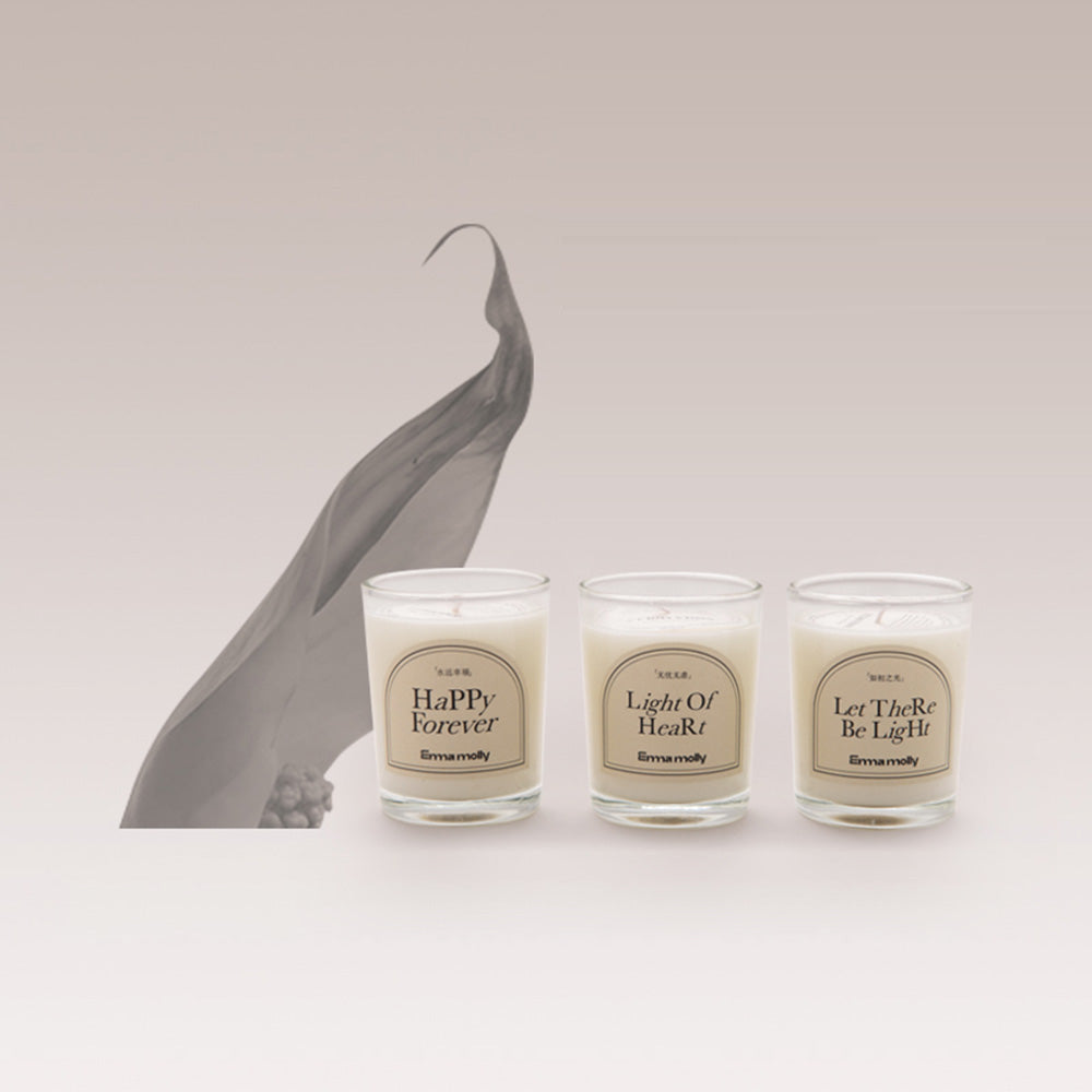 Emma Molly Ego Scented Candle Gift Set - Light of Heart, Happy Forever, Carefree