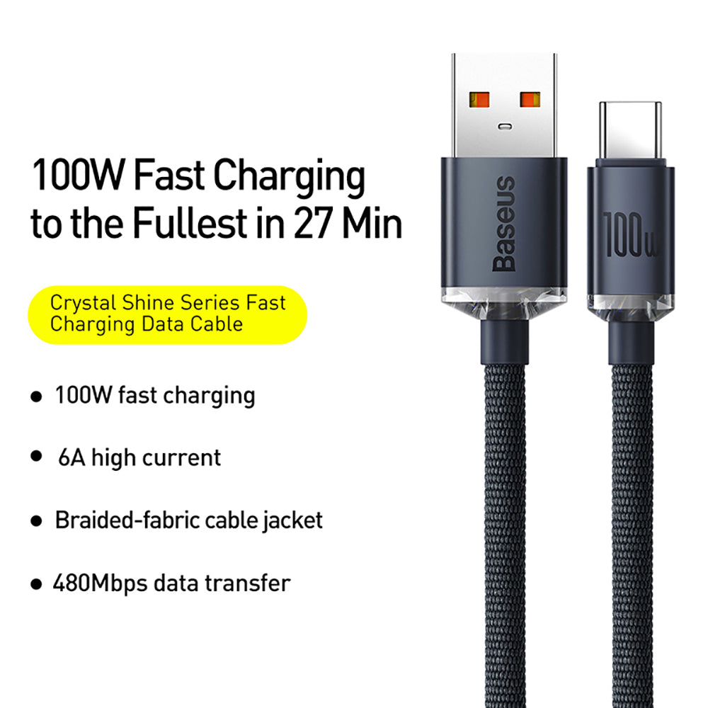 Baseus-Crystal-Shine-Series-Fast-Charging-Cable-USB-to-Type-C-100W-2m-Black-1