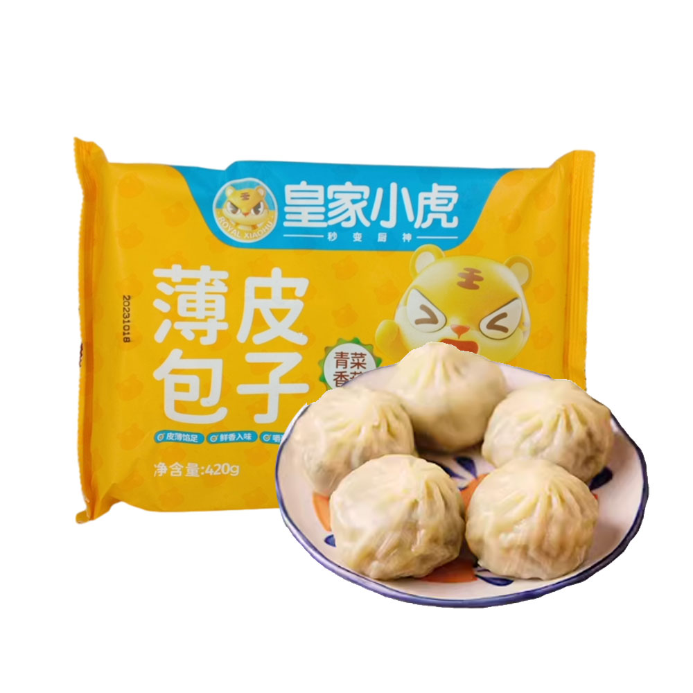 [Frozen]-Royal-Tiger-Vegetable-and-Mushroom-Thin-Skin-Buns-420g-1