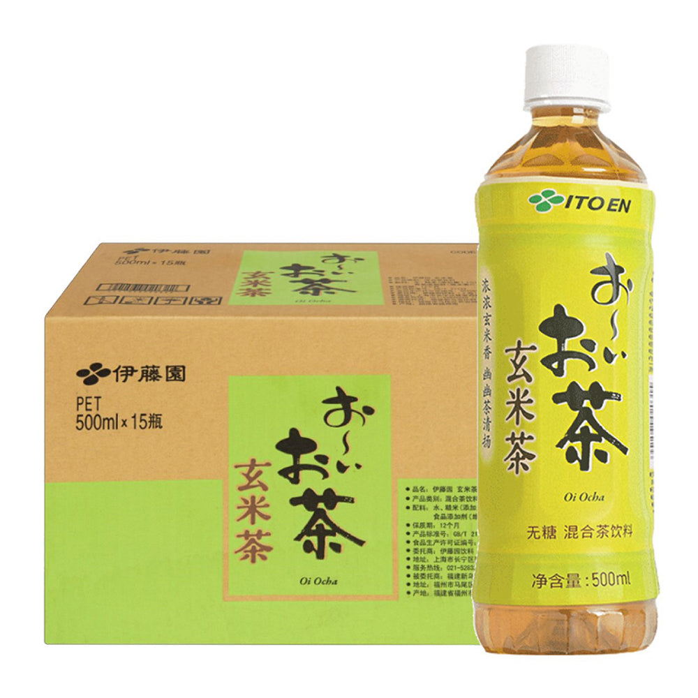 [Full-Case]-Ito-En-Genmaicha-(Brown-Rice-Tea)-500ml-x-15-Bottles-1