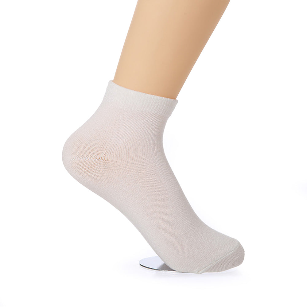 FaSoLa-Japanese-Style-Short-Cotton-Socks-for-Women---White,-2-Pairs-1