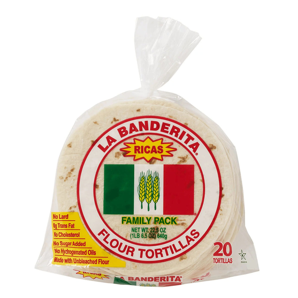 La-Banderita-Family-Pack-Flour-Tortillas---20-Pieces,-640g-1