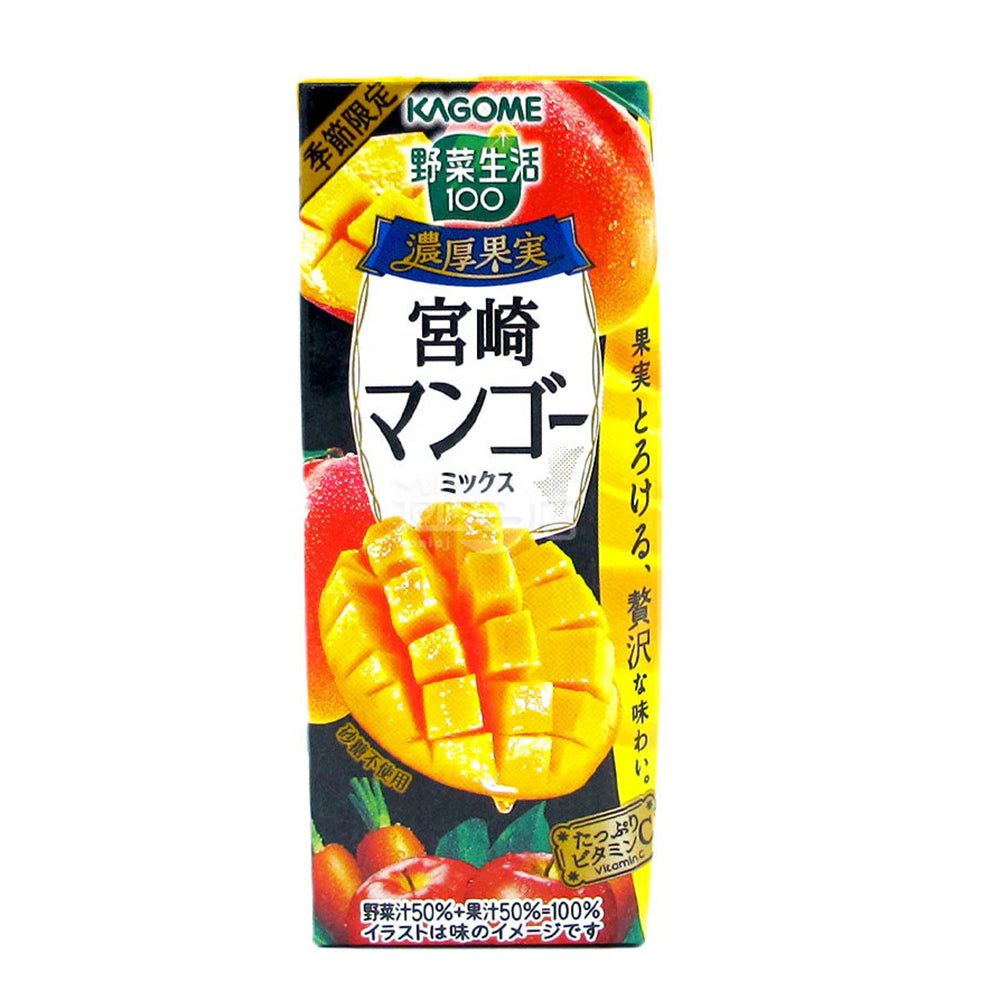 Kagome-Yasai-Seikatsu-100-Rich-Fruit-Miyazaki-Mango-Mixed-Juice---195ml-1