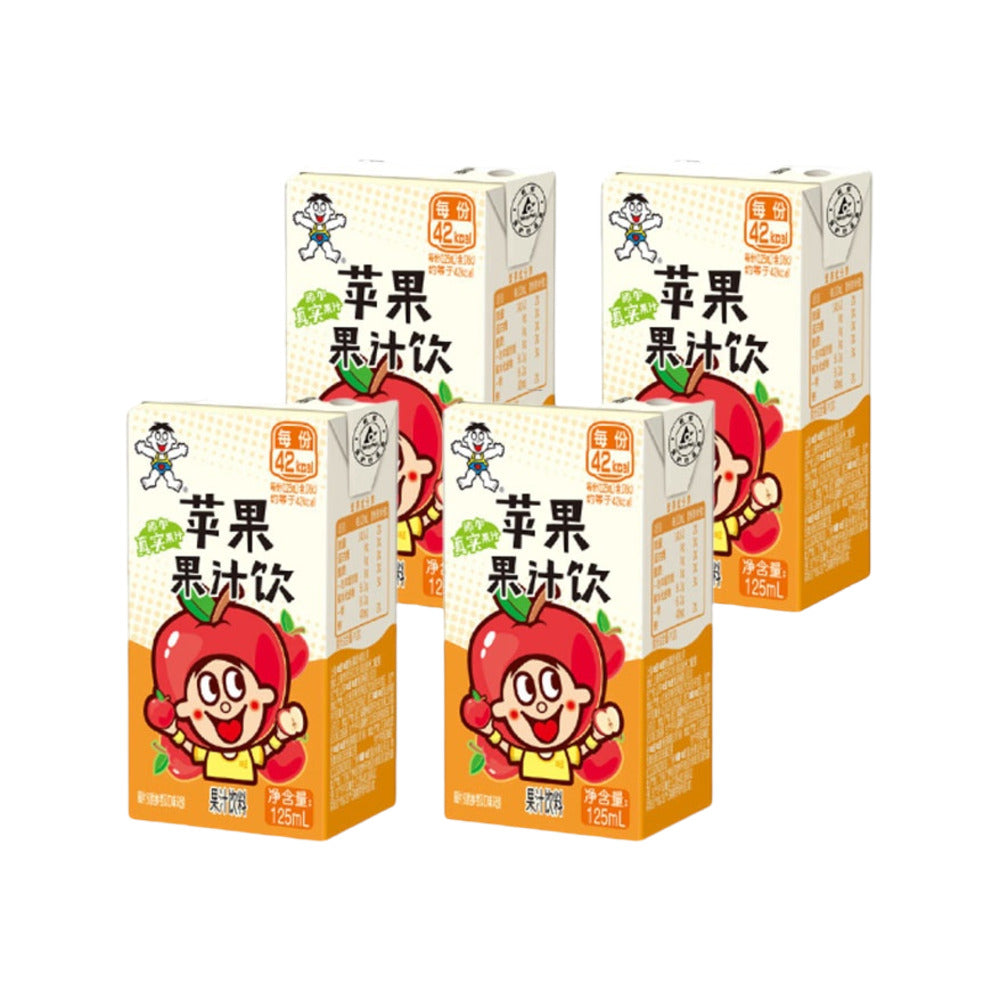 Want-Want-Apple-Juice-Drink-125ml-x-4-Pack---Juice-Boxes-1