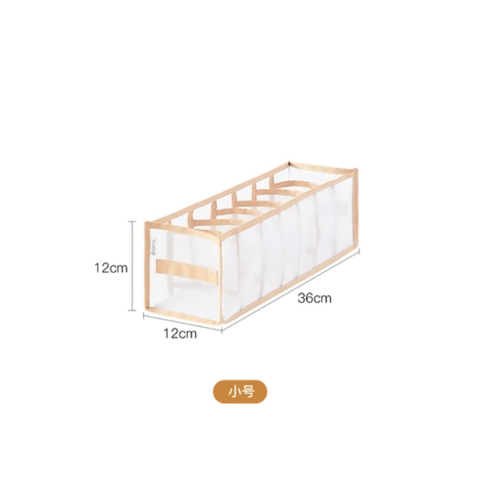 NetEase-Yanxuan-Visible-Mesh-Storage-Box---Brown,-7-Compartments,-36x12x12cm-1