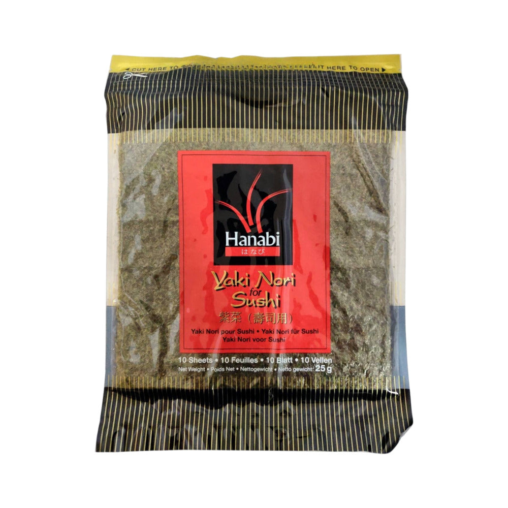 Hanabi-Yaki-Nori-Seaweed-for-Sushi---10-Sheets,-25g-1