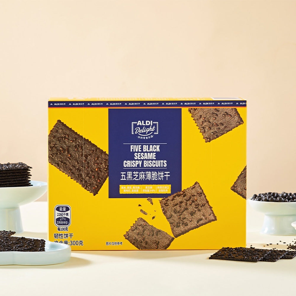 ALDI-Delight-Five-Black-Sesame-Crispy-Biscuits-300g-–-Limited-Import-1