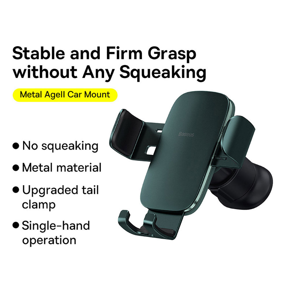 Baseus-Metal-Age-II-Gravity-Car-Mount---Air-Vent-Version,-Dark-Green-1