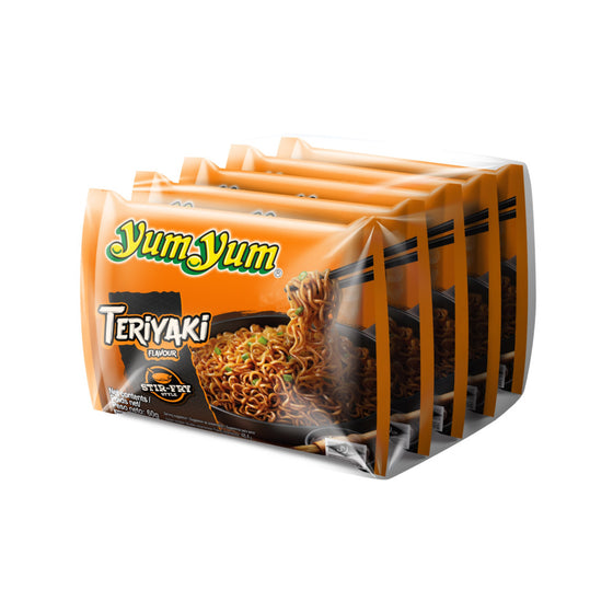 Yum Yum Teriyaki Flavour Stir-Fry Noodles 5 x 60g