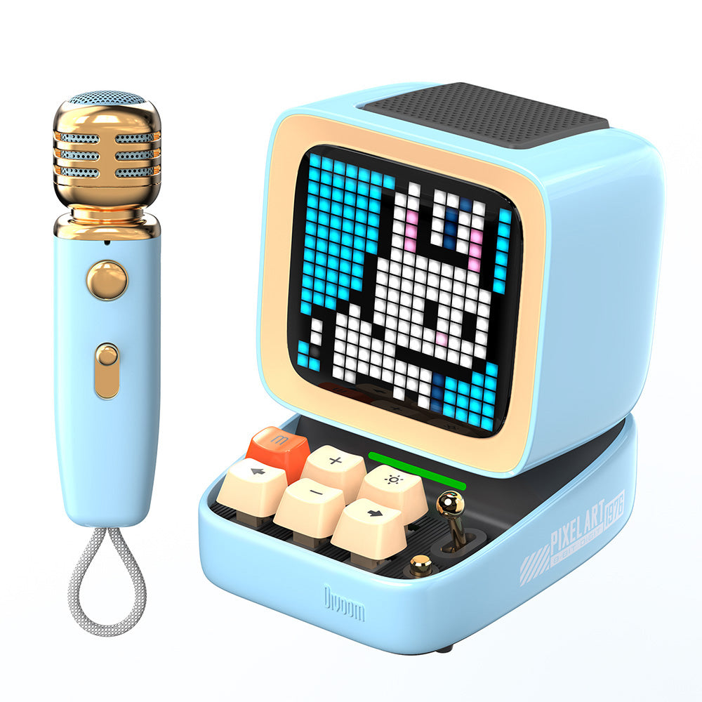 Divoom-Mini-Karaoke-Pixel-Art-Bluetooth-Speaker---Blue-1