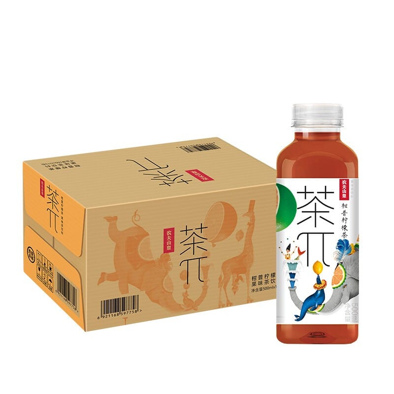 [Full-Case]-Nongfu-Spring-Tea-Pi---Tangerine-Pu'er-Lemon-Tea-500ml*15-Bottles/Case-1