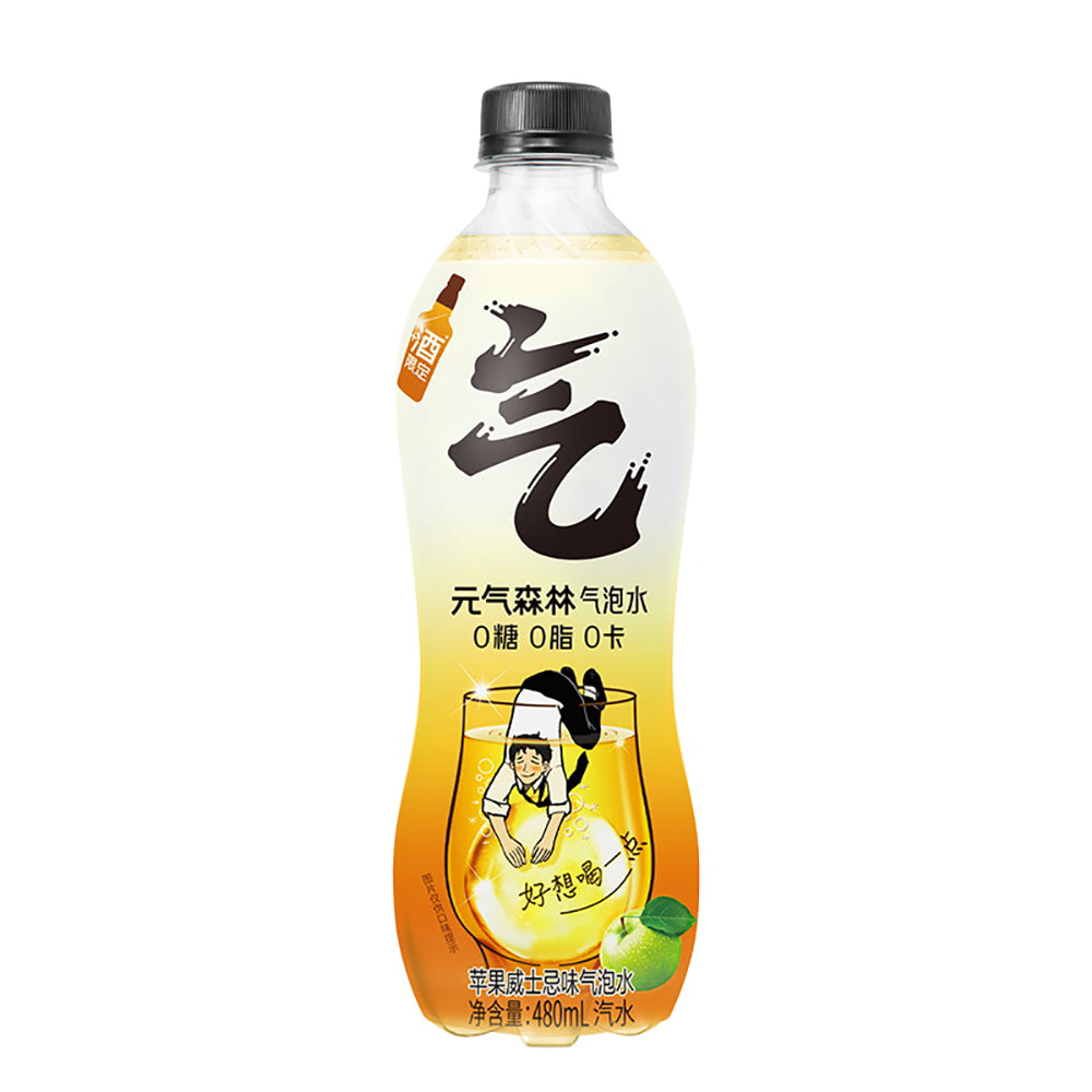 Genki-Forest-Sparkling-Water-Apple-Whisky-Flavor---480ml-1