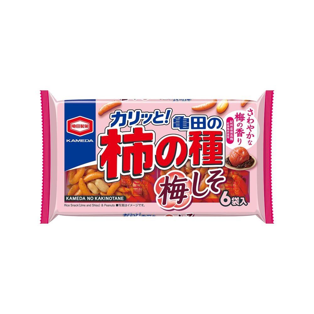 Kameda-Kaki-no-Tane-Ume-Shiso-Rice-Crackers-&-Peanuts-–-6-Packs-(164-g)-1