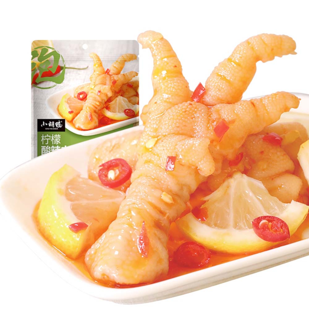 Xiao-Hu-Duck-Spicy-Boneless-Chicken-Claw-Snack-with-Lemon-Taste---90g-1