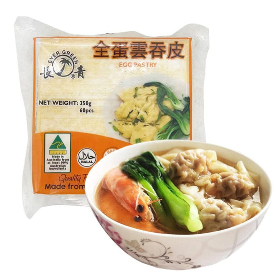 Evergreen Whole Egg Wonton Wrappers 48pcs 290g