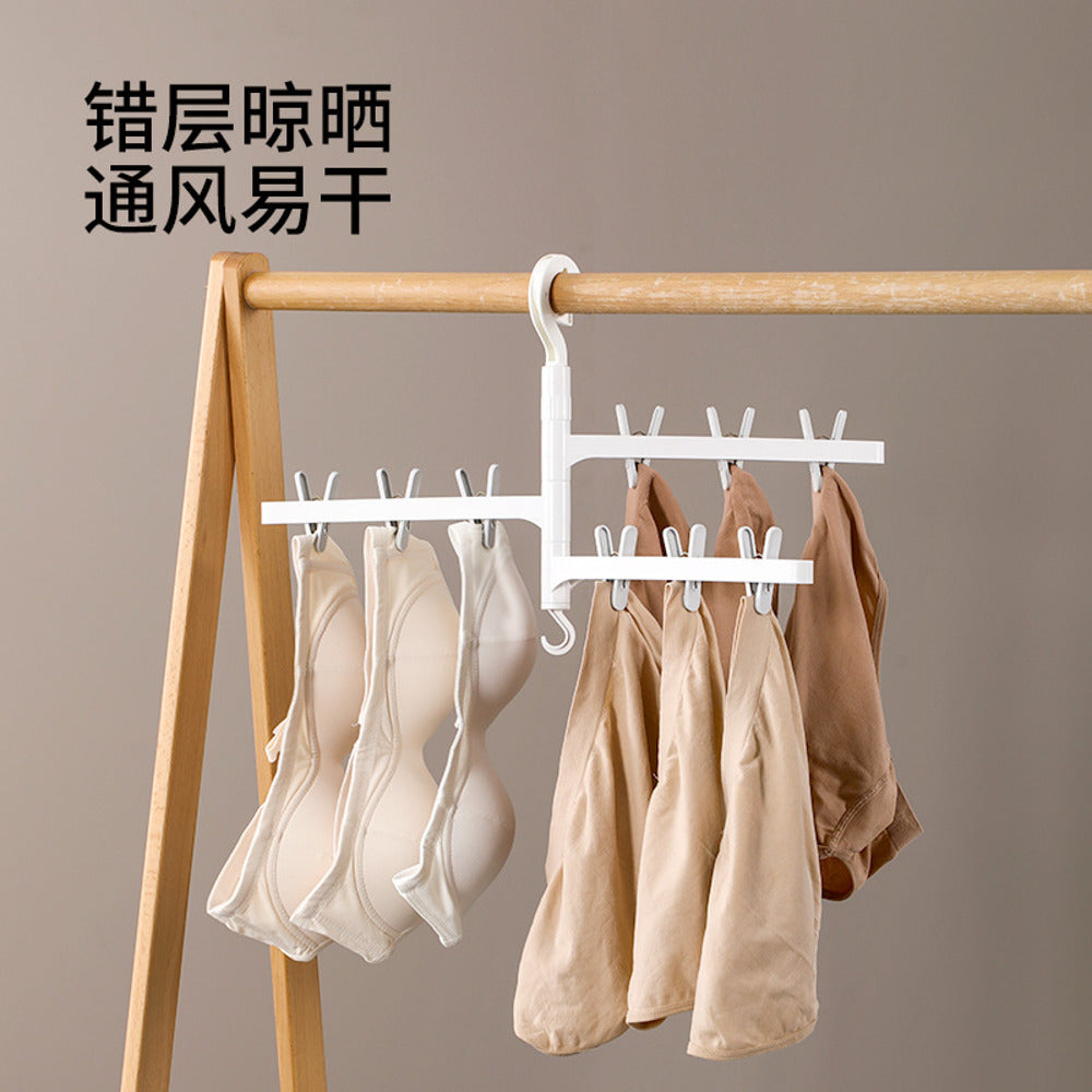 FaSoLa-3-Arm-Rotating-Drying-Rack---White---for-Underwear,-Socks-&-Bras-1