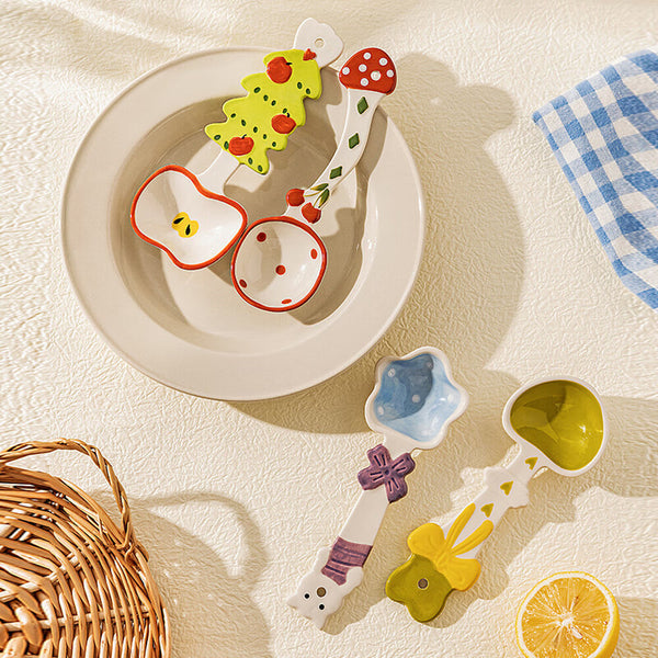 Modern SweetHome Cute Ceramic Spoon - Dog Star Design