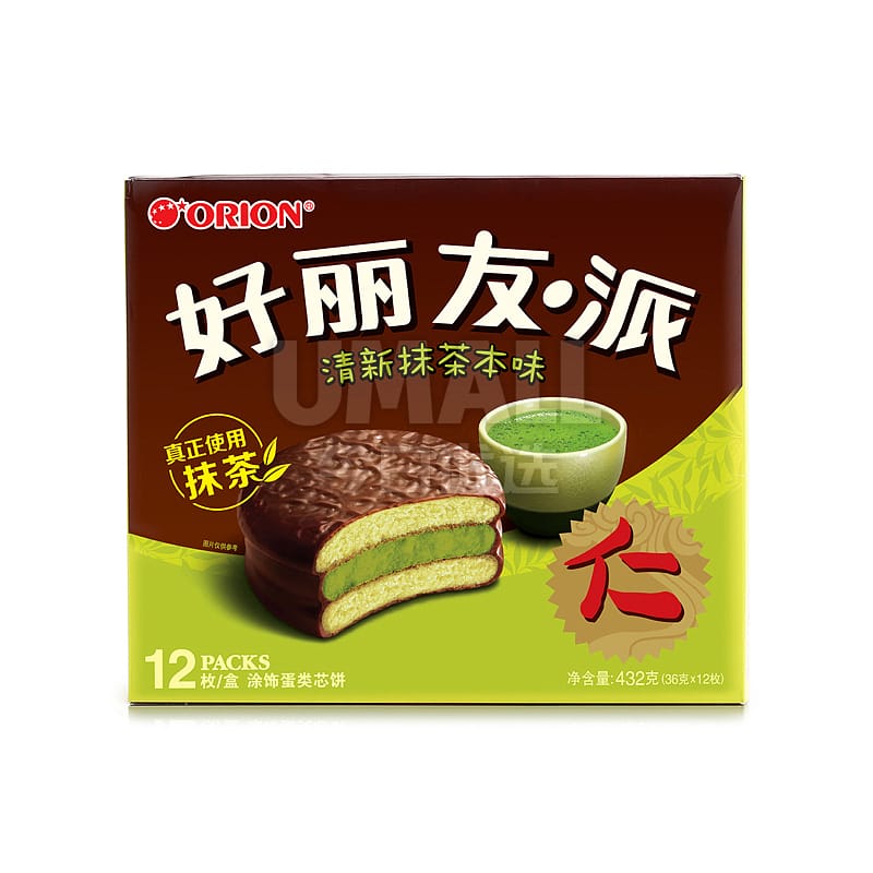 Orion-Choco-Pie-with-Matcha-Flavor---12-Packs,-432g-1