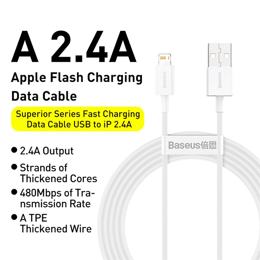 Baseus-Superior-Series-Fast-Charging-Data-Cable-USB-to-iP-2.4A-1m---White-1