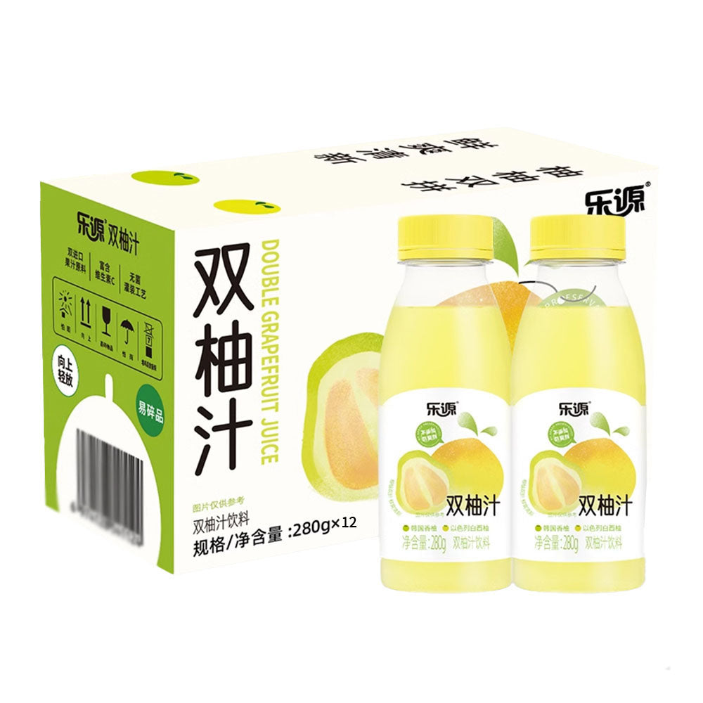 Leyuan-Double-Grapefruit-Juice---Korean-Pomelo-&-Israeli-White-Grapefruit---280ml-x-12-Bottles-1