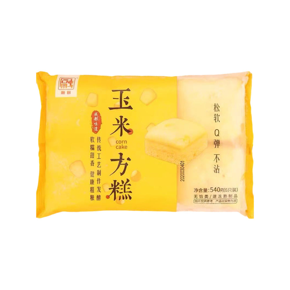 rongchu-frozen-corn-cake-squares-6-pieces-540g-chinese-steamed-corn-sponge-cake-1