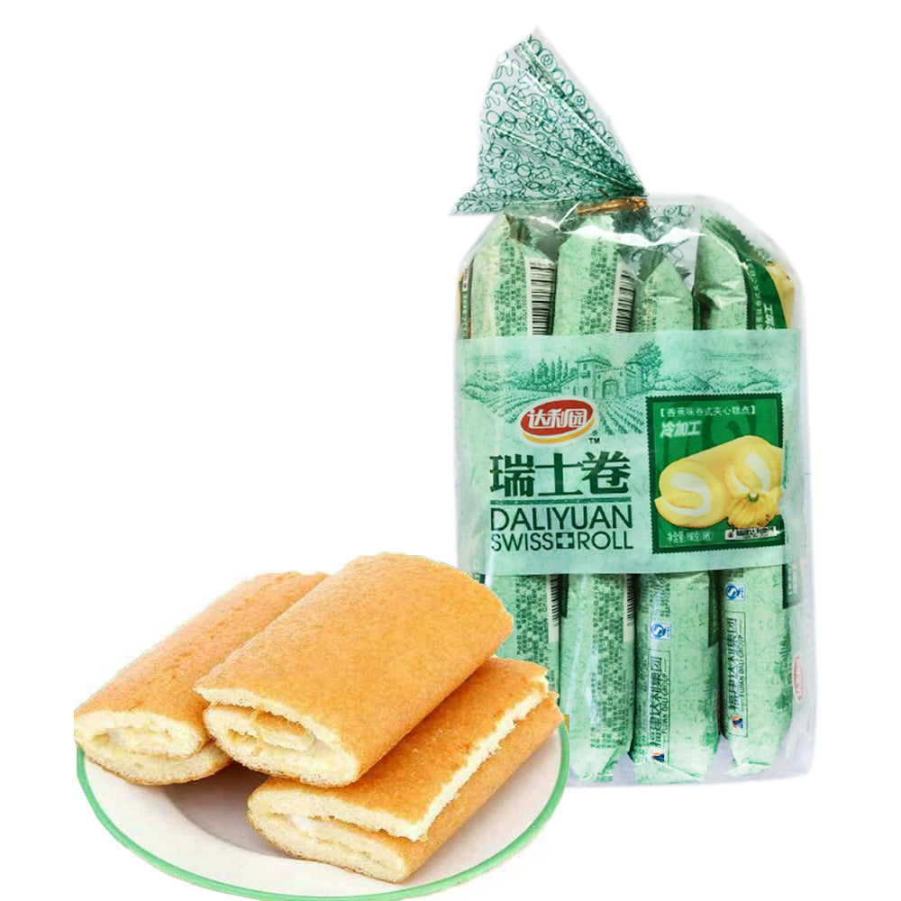 Daliyuan-Swiss-Roll-with-Banana-Flavor,-8-Pieces,-160g-1