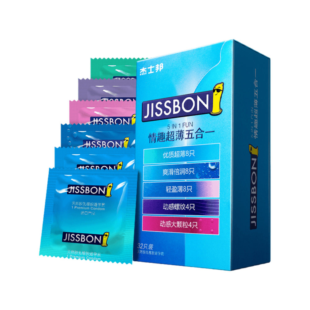 Jissbon-5-in-1-Ultra-Thin-Variety-Condoms-–-32-Pack-1
