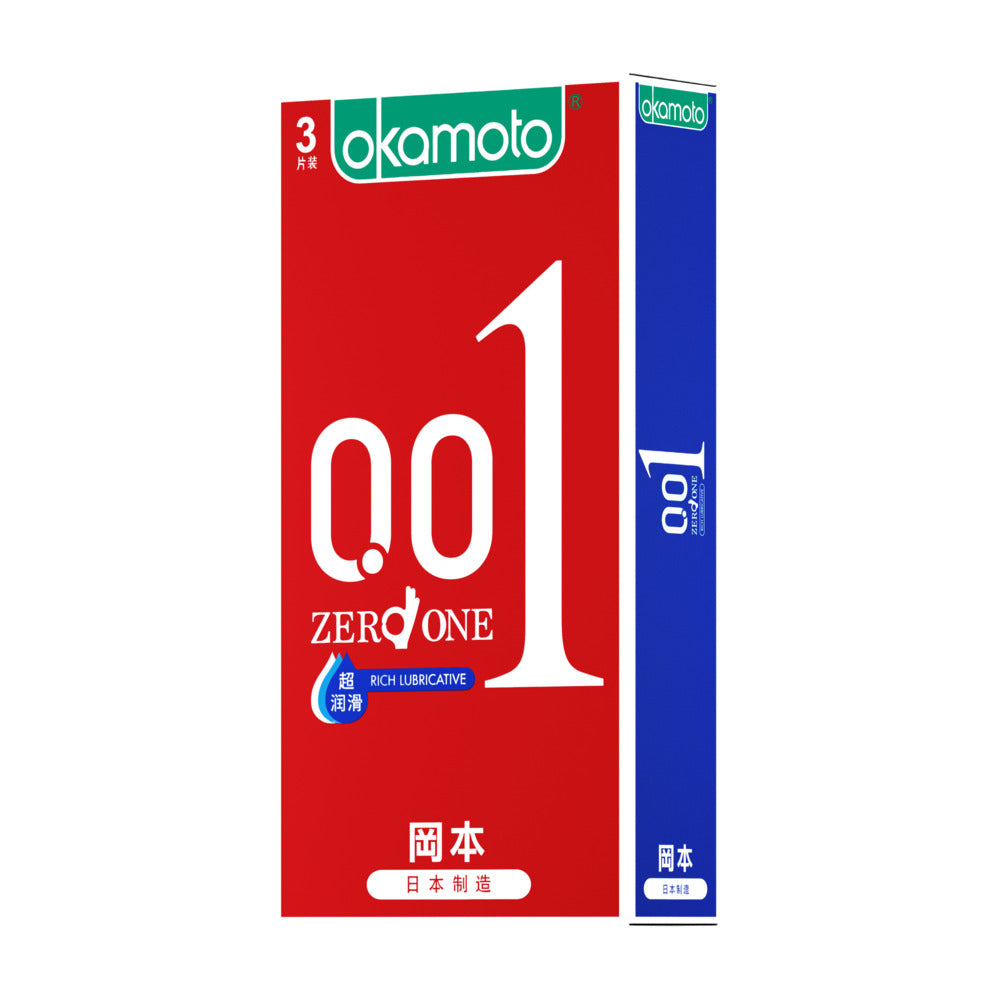 Okamoto-Zero-One-0.01-mm-Extra-Lubricated-Ultra‑Thin-Condoms---3-Pack-1