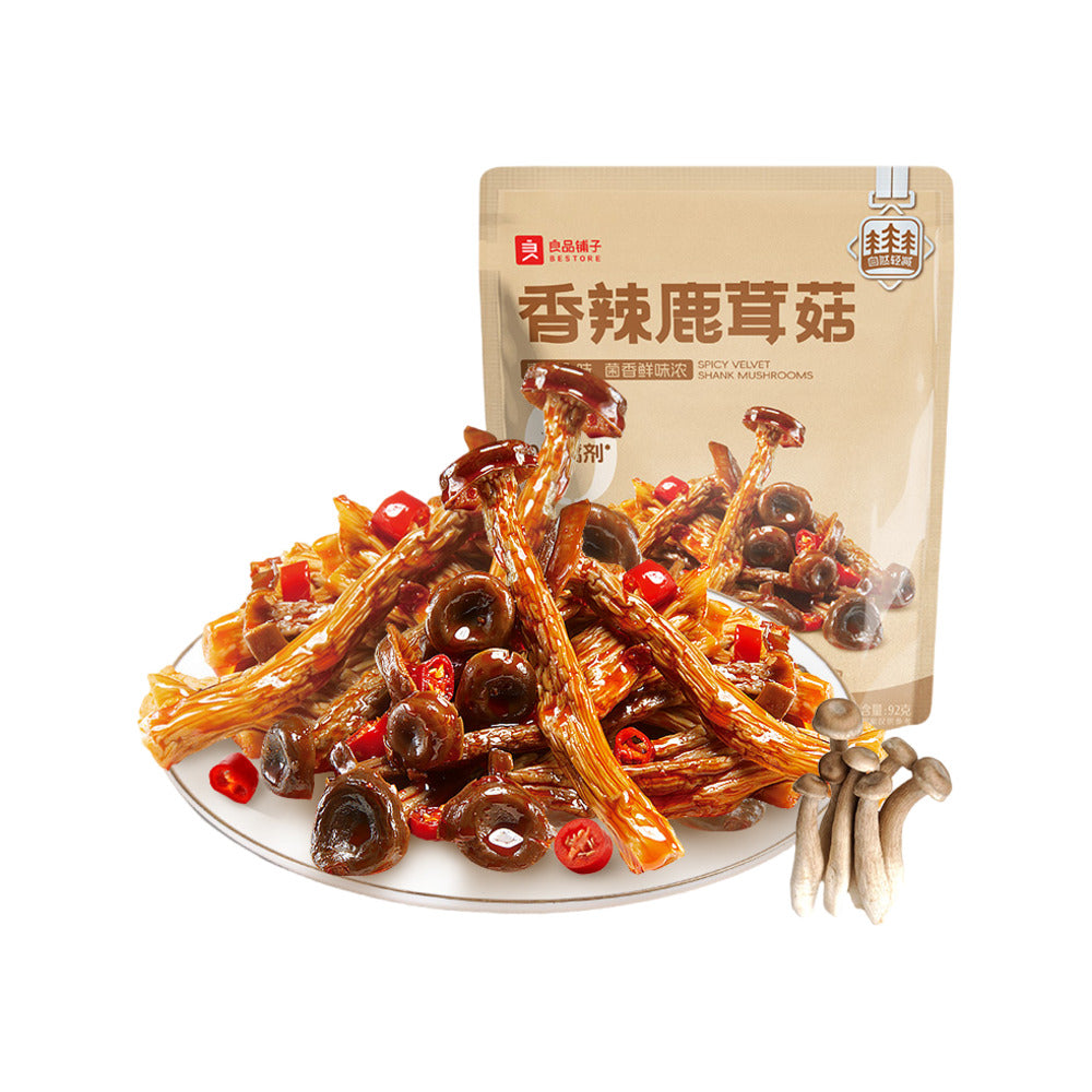 Bestore-Spicy-Velvet-Shank-Mushrooms-92g-–-Chinese-Spicy-Mushroom-Jerky-Snack-1