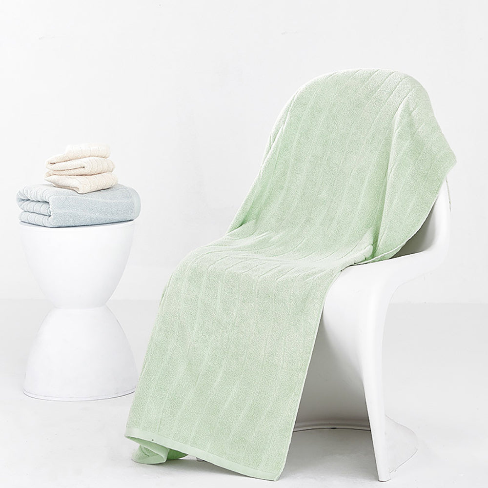 Sanli-Cotton-Ripple-Bath-Towel---Soft-Green,-70x140cm-1