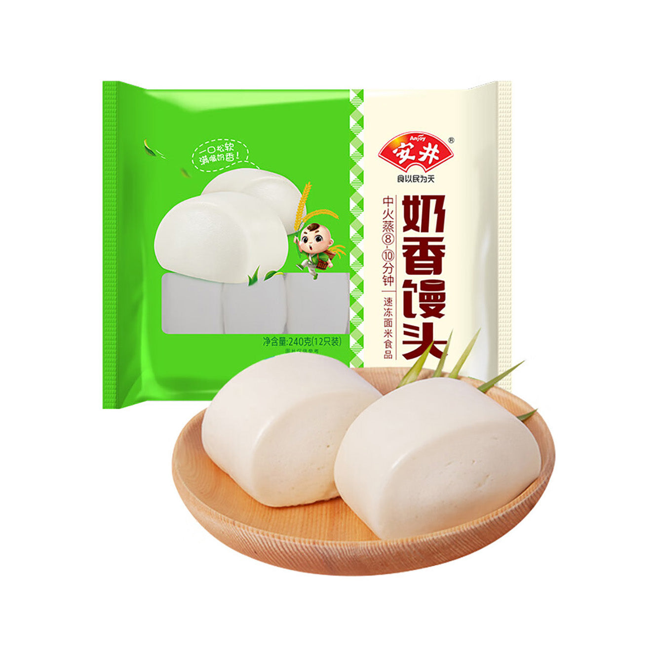 [Frozen]-Anyi-Milk-Flavoured-Steamed-Buns-240g-1