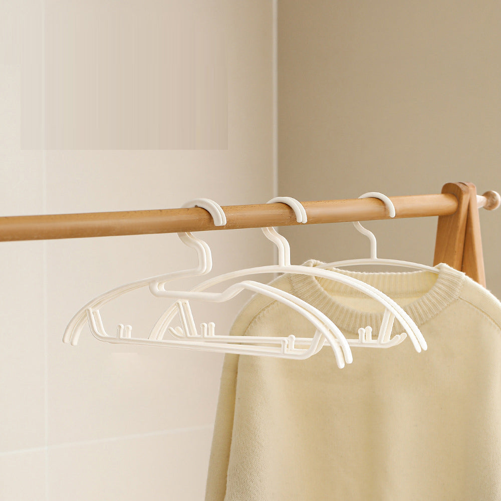 FaSoLa No-Trace Hangers with Collar Protection - White, Set of 5