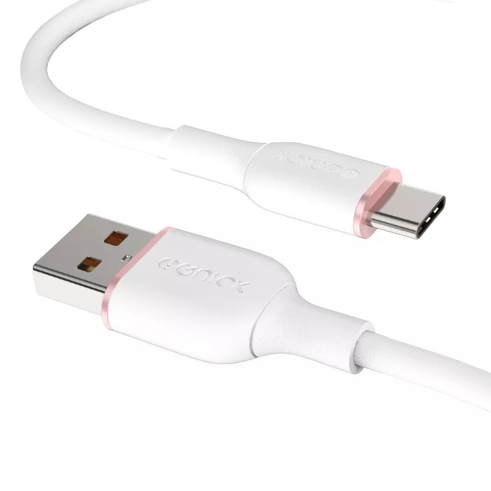 iQuick-Silicone-Charging-Cable-USB-to-Type-C-2m-White-1