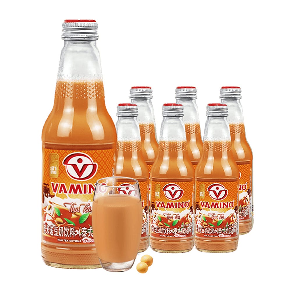 Vamino-Thai-Tea-Flavored-Soy-Milk---300ml,-6-Pack-1