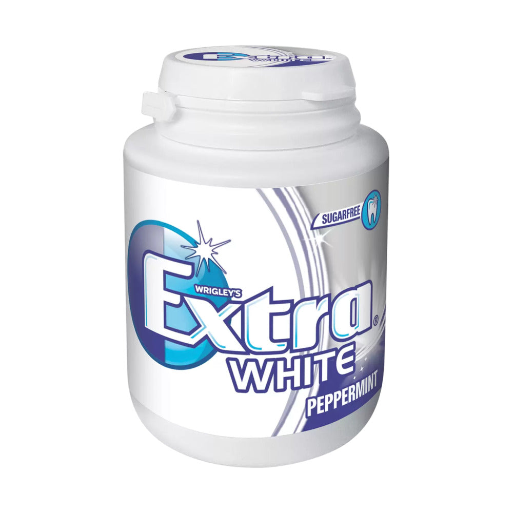 Wrigley's-Extra-White-Sugar-Free-Peppermint-Chewing-Gum-–-64g-Bottle-1