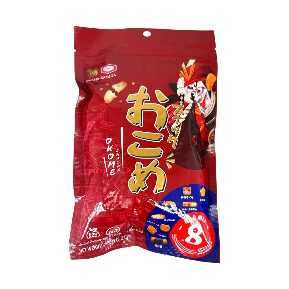 Kameda-Okome-Crispy-Rice-Crackers-Edo-Mix-–-8-Varieties-85g---Japanese-Senbei-Snack-Assortment-1