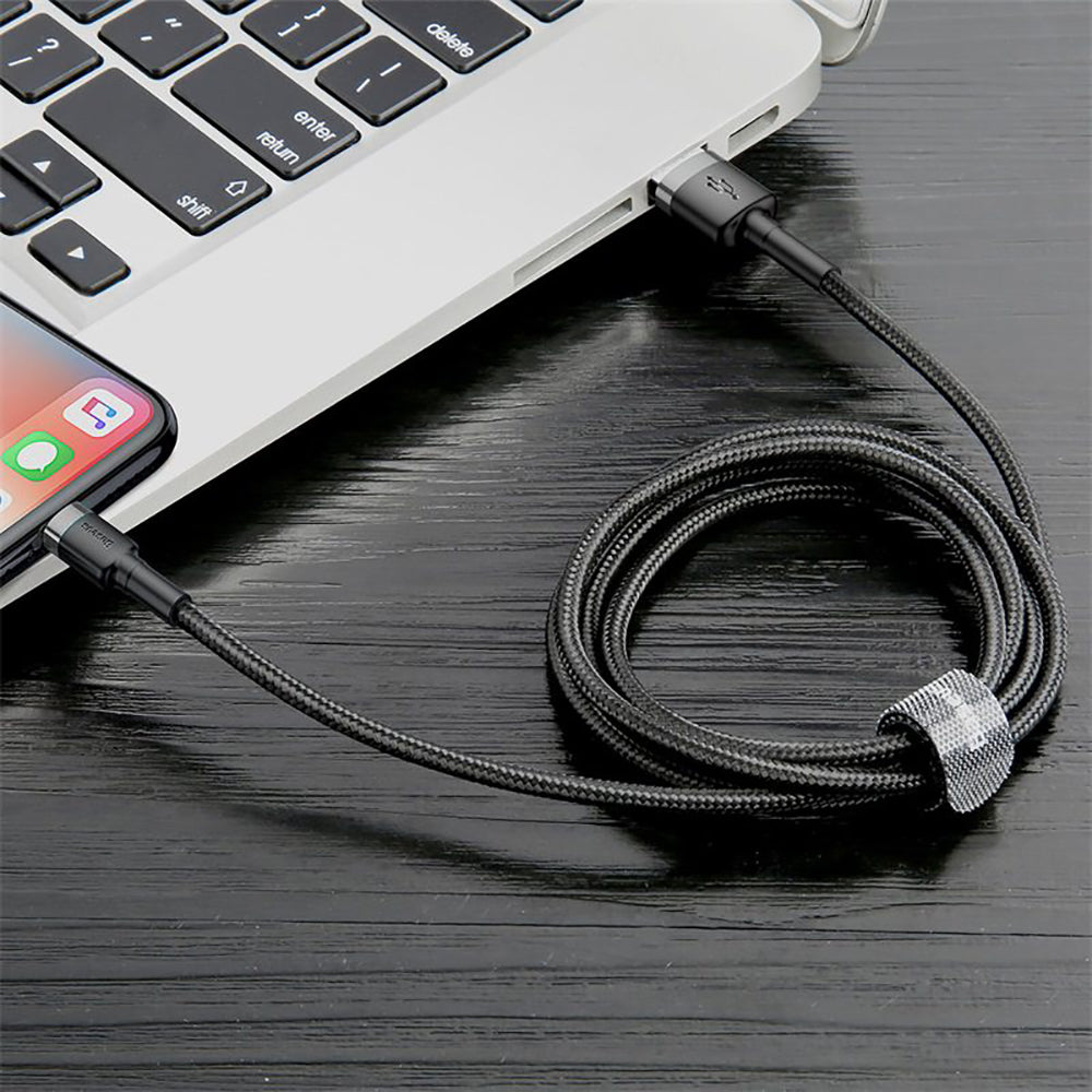 Baseus-Cafule-USB-to-Lightning-Cable-2.4A-1M---Space-Gray-&-Black-1